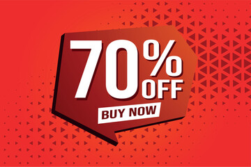 70% seventy percent off buy now poster banner graphic design icon logo sign symbol social media website coupon

