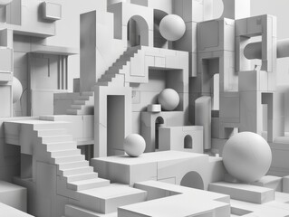 Waking up to a 3D world of monotone, where each action is a step through shades of grey