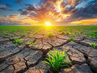 Paesaggio arido per problemi climatici