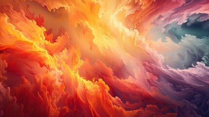 Nuvole colorate al tramonto - obrazy, fototapety, plakaty