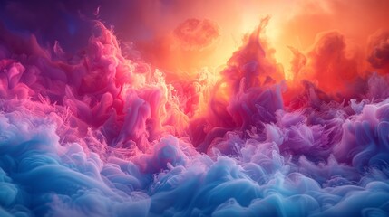 Fototapeta na wymiar Sfondo desktop astratto con colori cangianti rosa e arancio