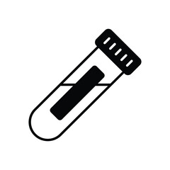 Black Solid Medical Test vector icon