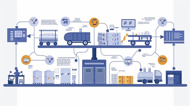 Illustrazione di un prodotto che attraversa le diverse fasi del suo ciclo di vita