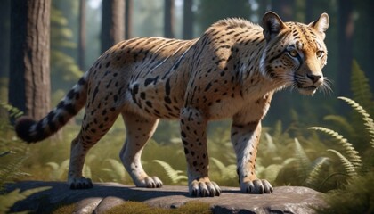 3d model A detailed portrait of a wild animal in i (10)