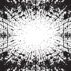 Halftone Grunge Vector Seamless Black and White Texture. Vintage, Dirty, Watercolor, Rough Background, Cracked Ground Texture. Monochrome Print Design Background, Oily. Hand-Painted Dirty Seamless