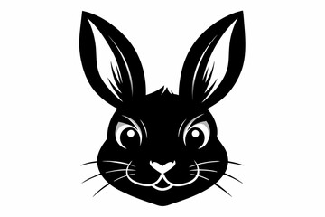 rabbit-face-logo-black-silhouette-with-white-background.
