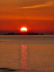 Coucher de soleil sur les Iles Sanguinaires, Corse