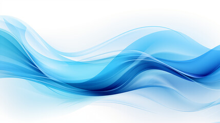 Fototapeta premium Fluid Blue Abstract Design with Dynamic Waves