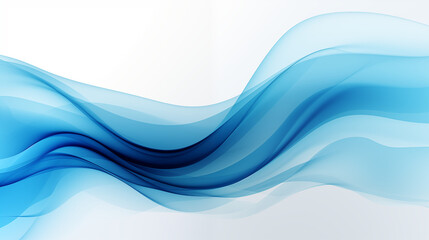 Contemporary Blue Wavy Lines on a Light Background
