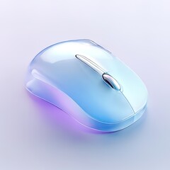 Glossy stylized glass icon of mouse, computer, computer mouse, input, device, peripheral