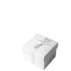 white paper box, png file of isolated cutout object