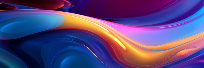 Abstract blue, orange, purple colorful waves background suitable for designs requiring dynamic and vibrant visuals, ideal for digital art, presentations, or advertising