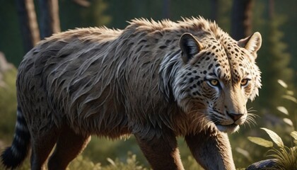 3d model A detailed portrait of a wild animal in i (15)