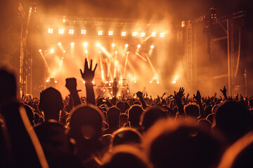 Nightlife entertainment at its peak, featuring a crowd enjoying a music event under a canopy of concert lights.
