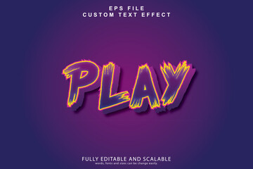 Play 3d editable text effect	