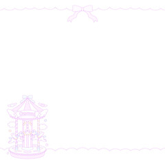 ファンシーメリーゴーランドスクエアフレーム⭐︎PNG