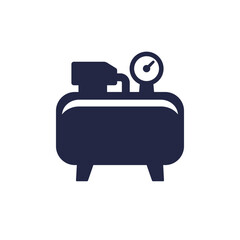 air compressor icon, pictogram on white