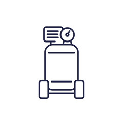 air compressor icon, line vector