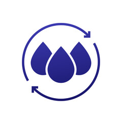 rehydrate, restore water balance icon