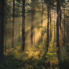 Fototapeta premium enchanted forest dawn