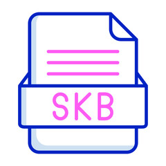 SKB File Format Vector Icon Design