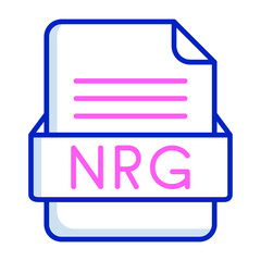 NRG File Format Vector Icon Design
