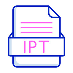 IPT File Format Vector Icon Design