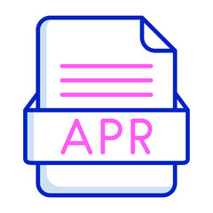 APR File Format Vector Icon Design