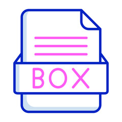 BOX File Format Vector Icon Design