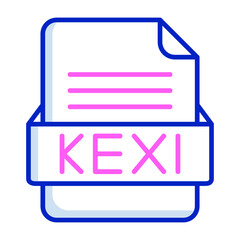 KEXI File Format Vector Icon Design