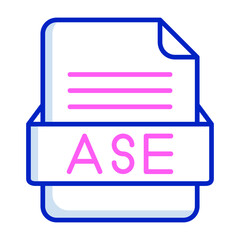 ASE File Format Vector Icon Design
