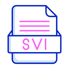 SVI File Format Vector Icon Design