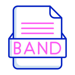 BAND File Format Vector Icon Design