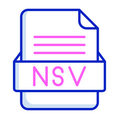 NSV File Format Vector Icon Design