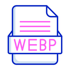 WEBP File Format Vector Icon Design