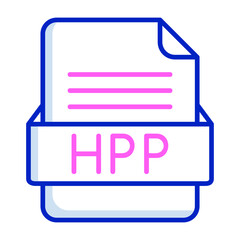 HPP File Format Vector Icon Design