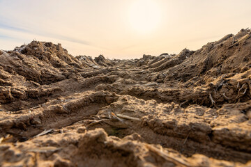 car tracks off-road in the field © rsooll