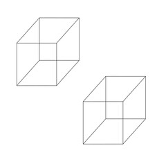 cube building icon set isolated on white background