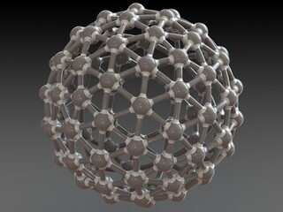 Geodesic Structure with Atoms 3D print model
