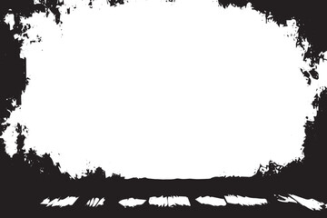 Abstract Monochrome Texture Grungy Black and White Pattern with cracks, scuffs, chips, stains, ink spots, lines and Texture Elements for Dark Design Background