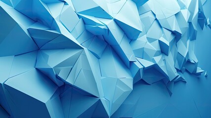 3D blue geometric design - abstract wallpaper backdrop for modern aesthetics.