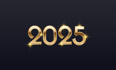 2025 Happy New Year logo text design. Set of 2025 number design template. Vector illustration.