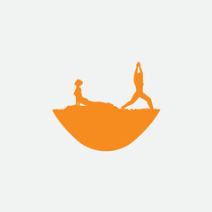 Yoga logo Illustration vector graphic of template 