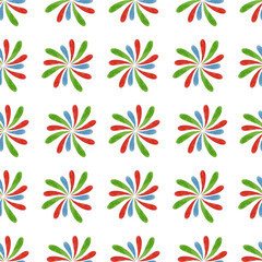 Circus watercolor seamless pattern for children. 