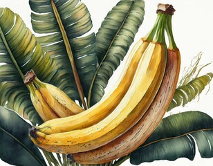 Fruta tropical ilustracion dibujo realista - obrazy, fototapety, plakaty