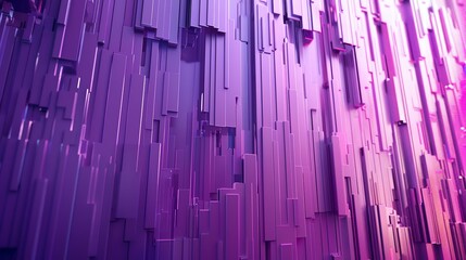 Abstract 3D rendering of a geometric surface with beveled cubes. Futuristic technology or science fiction background concept.