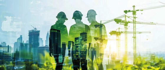 Double exposure of construction workers and urban development. Eco-friendly building sustainability