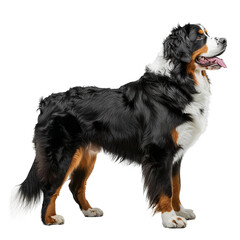 Bernese Mountain Dog Standing With Tongue Out