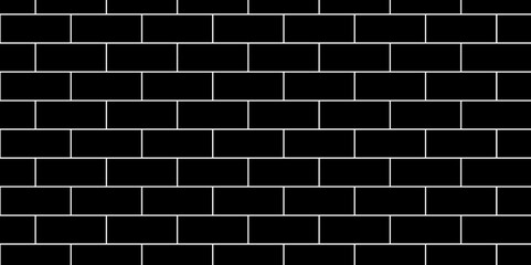 Black brick background texture. Black brick pattern and black  background wall brick. Abstract construction stone brick seamless background texture.