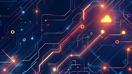 Obraz premium IT security technology background